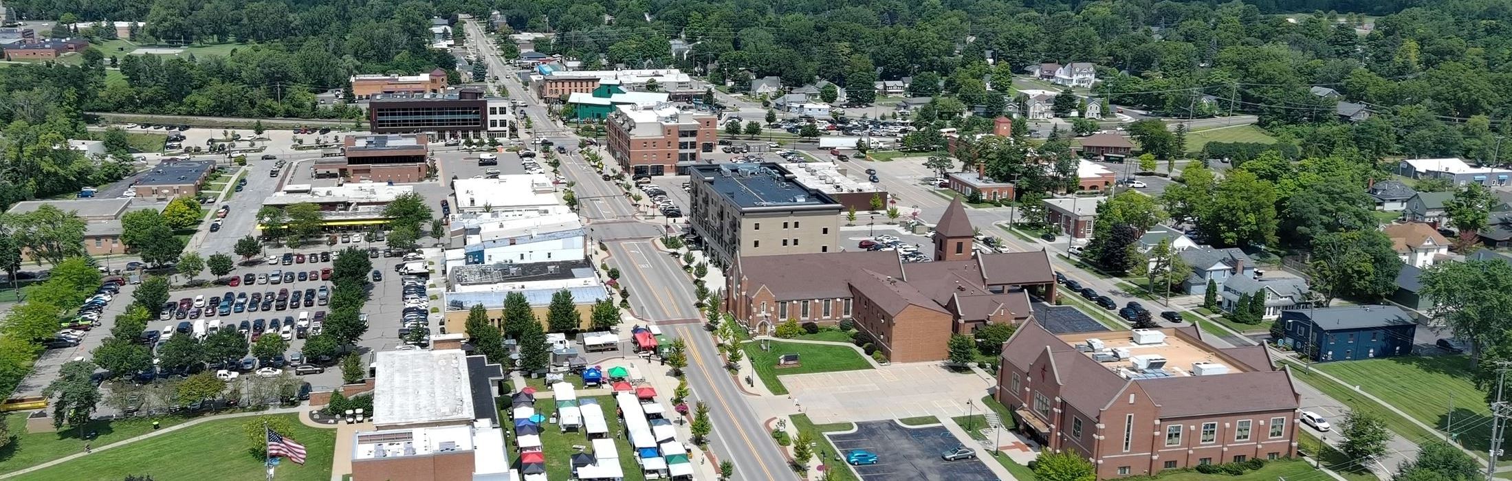 Aerial Downtown Fenton