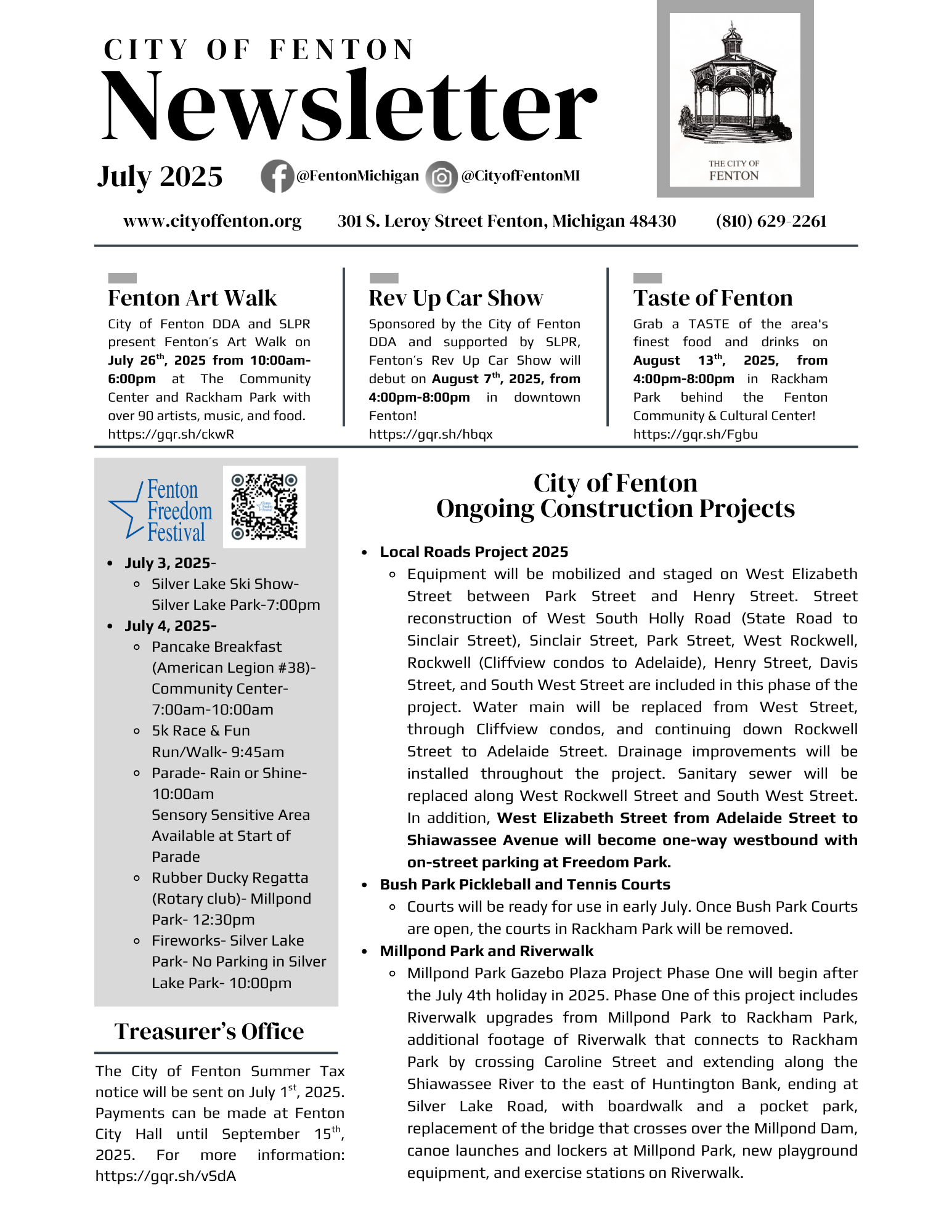 Blue And White Simple Minimalist Modern Newsletter Flyer A4