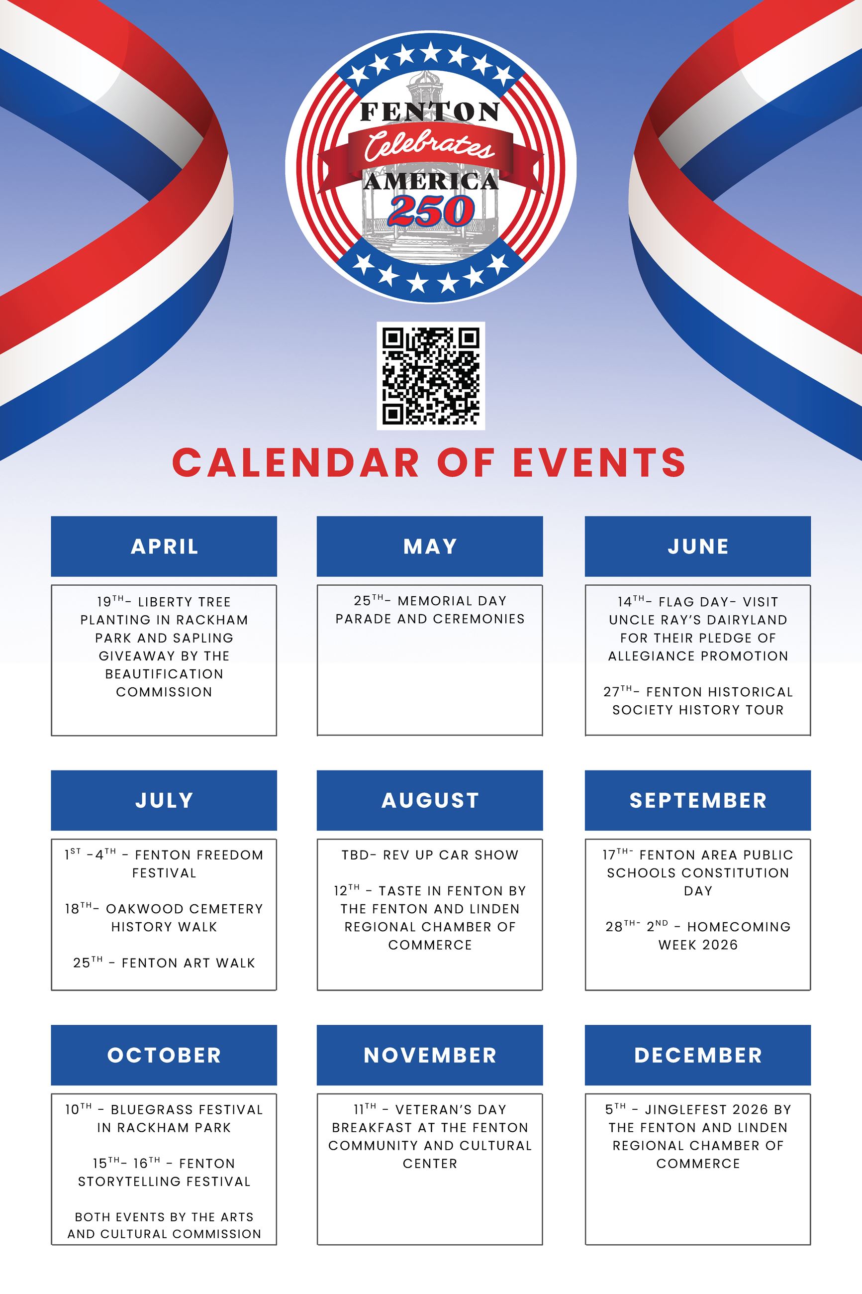 COF Am 250 Calendar of Events